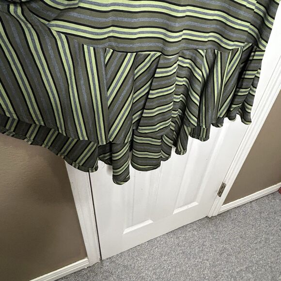 LulaRoe Women’s Striped Army Green Flare Sleeve Maurine Dress Size Small NEW - Picture 3 of 13